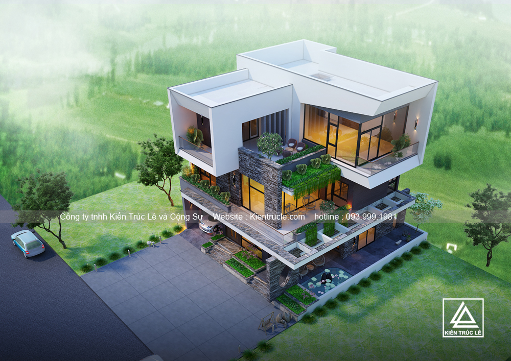 Mẫu thiết kế nhà 3 tầng 5 phòng ngủ đẹp nhất