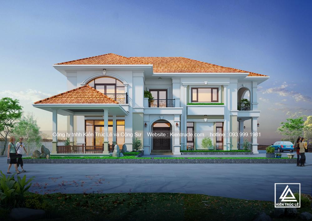 Thiết kế biệt thự 2 tầng hải phòng