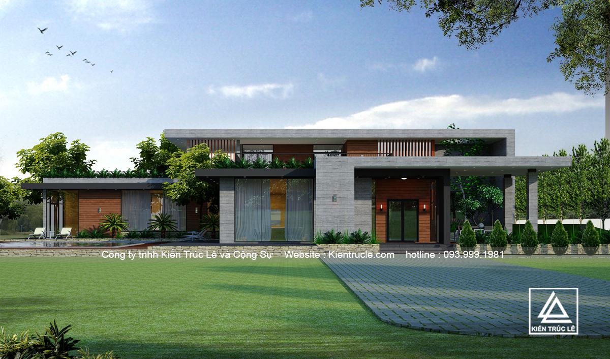 Bản thiết kế biệt thự nghỉ dưỡng đẹp